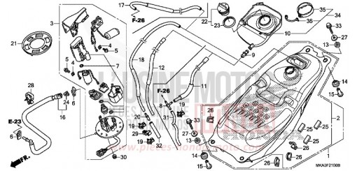 RESERVOIR A CARBURANT/POMPE A CARBURANT NC750XAH de 2017